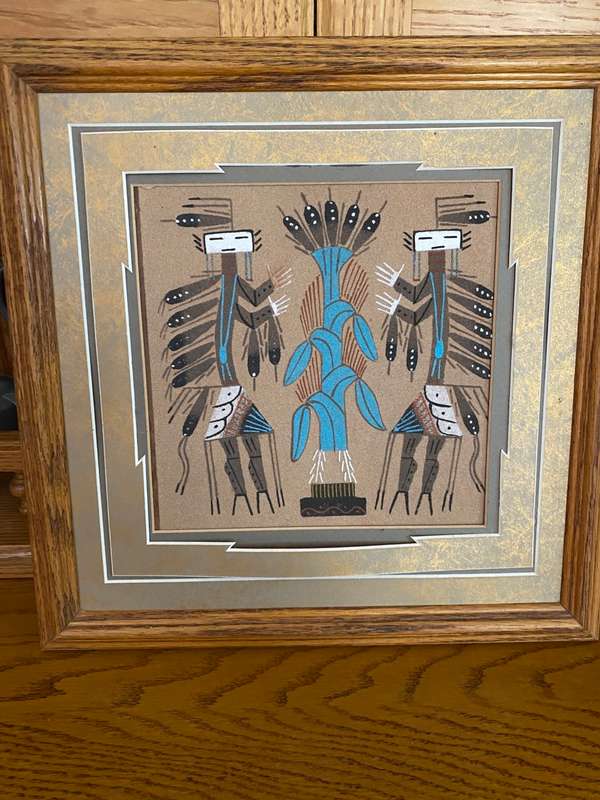 American Navajo Indian sand painting